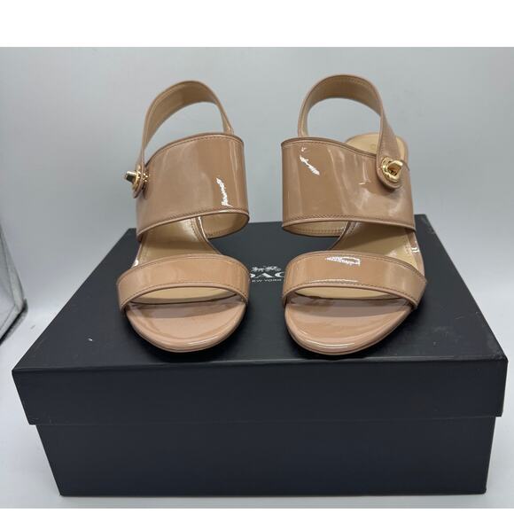 Womens Coach Marla Patent Slingback High Heels Size 8.5 - Picture 1 of 7